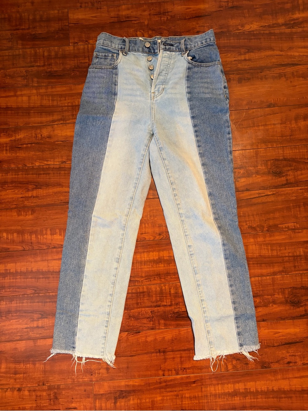 PacSun Two-Tone High-Rise Jeans – Light Blue & Dark Blue | Size 26